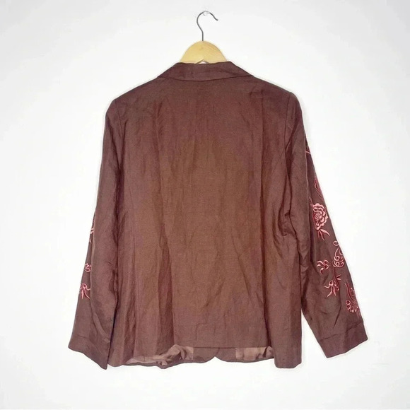 VICTOR COSTA OCCASION EMBROIDERED BLAZER JACKET WOMEN'S Size Large NWT - Picture 6 of 6